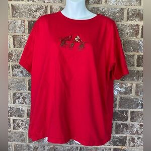 Vintage Activewear Unlimited cardinals red  T-shirt bird lover XXL